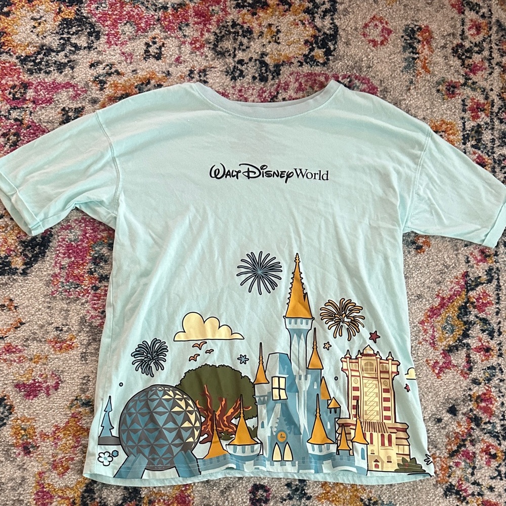 Disney World Tee - Light Blue with Castle Design